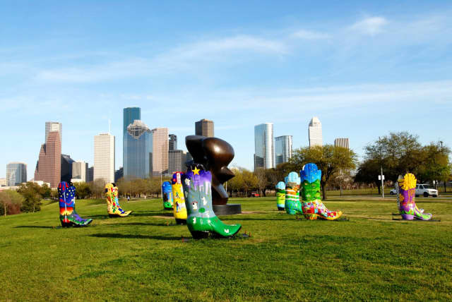 Houston Cowboy Boots, a city scene photograph by Bob McNeil