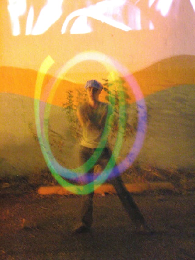 006 - Fireplay, a long-exposure fire photograph by Bob McNeil