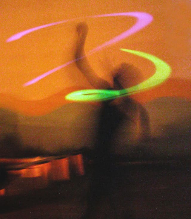 007 - Fireplay, a long-exposure fire photograph by Bob McNeil
