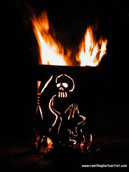 011 - Fireplay, a long-exposure fire photograph by Bob McNeil