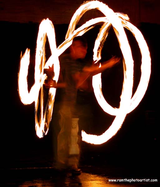 015 - Fireplay, a long-exposure fire photograph by Bob McNeil
