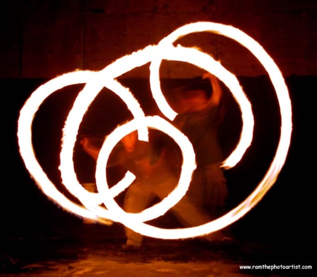 017 - Fireplay, a long-exposure fire photograph by Bob McNeil