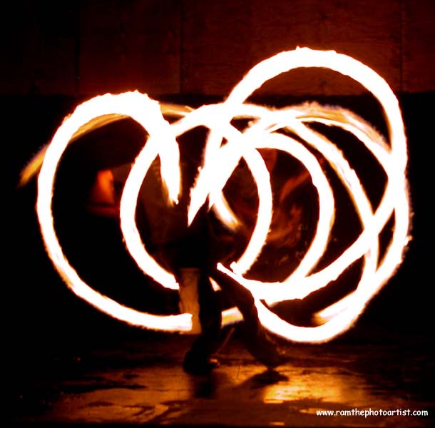 018 - Fireplay, a long-exposure fire photograph by Bob McNeil