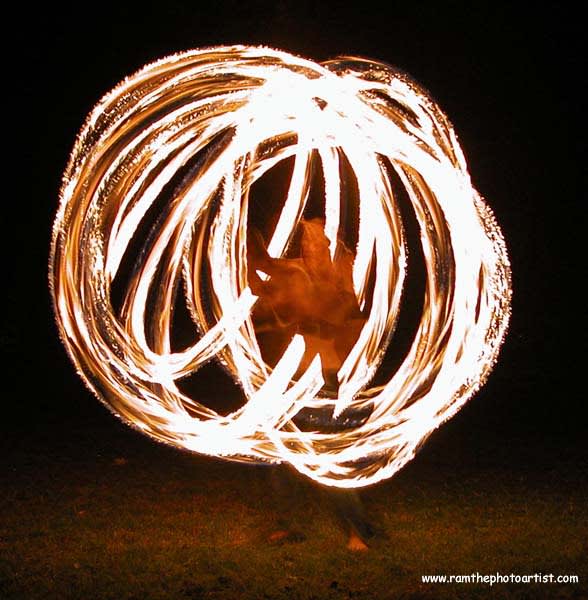 022 - Fireplay, a long-exposure fire photograph by Bob McNeil
