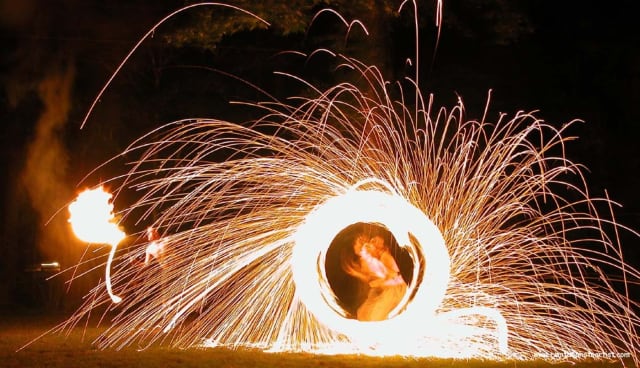 024 - Fireplay, a long-exposure fire photograph by Bob McNeil