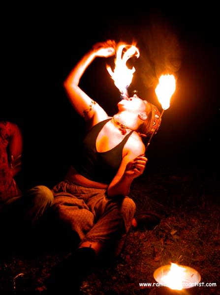 027 - Fireplay, a long-exposure fire photograph by Bob McNeil