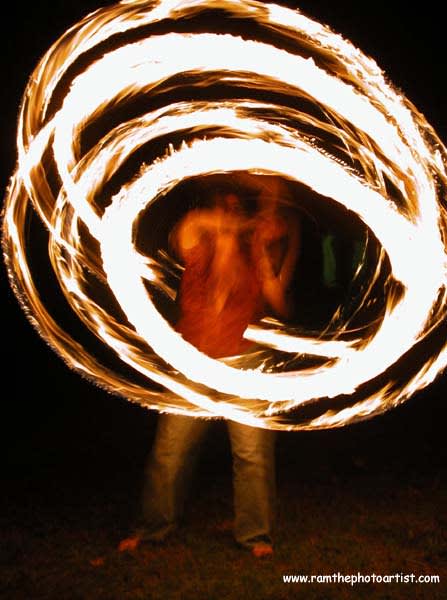 028 - Fireplay, a long-exposure fire photograph by Bob McNeil