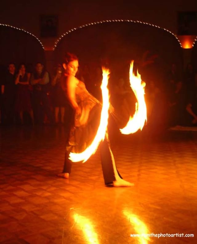 032 - Fireplay, a long-exposure fire photograph by Bob McNeil