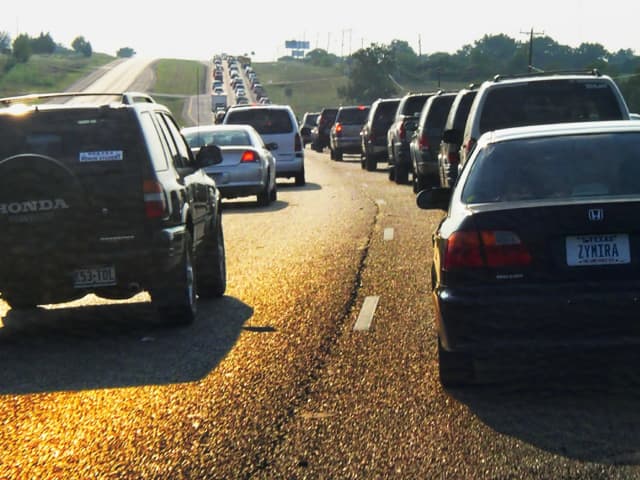 Hurricane Rita Evacuation, a documentary photograph by Bob McNeil