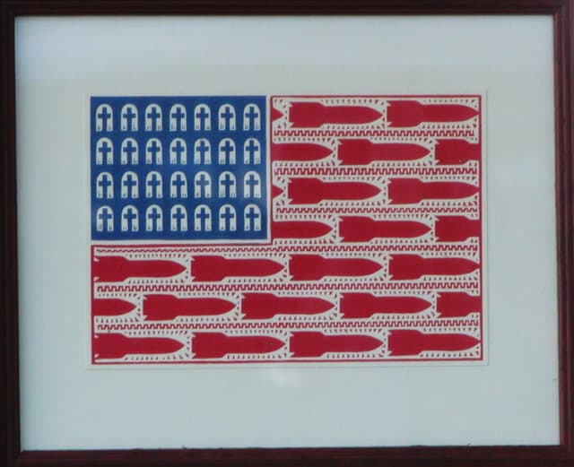 Portland OR Bomb Flag, a documentary photograph by Bob McNeil