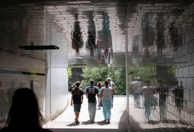 Portland, OR - Passageway, a portrait photograph by Bob McNeil