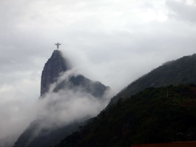Rio Brazil - Christ the Redeemer, a portrait photograph by Bob McNeil